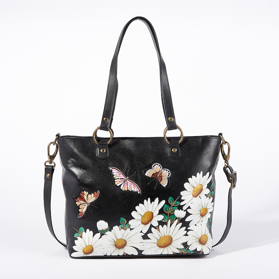 Image 219965_ALTMORE8.jpg, Product 219-965 / Price $149.88, Anuschka Painted and Embroidered Zip Top Tote from Anuschka Handbags on TSC.ca's Fashion department