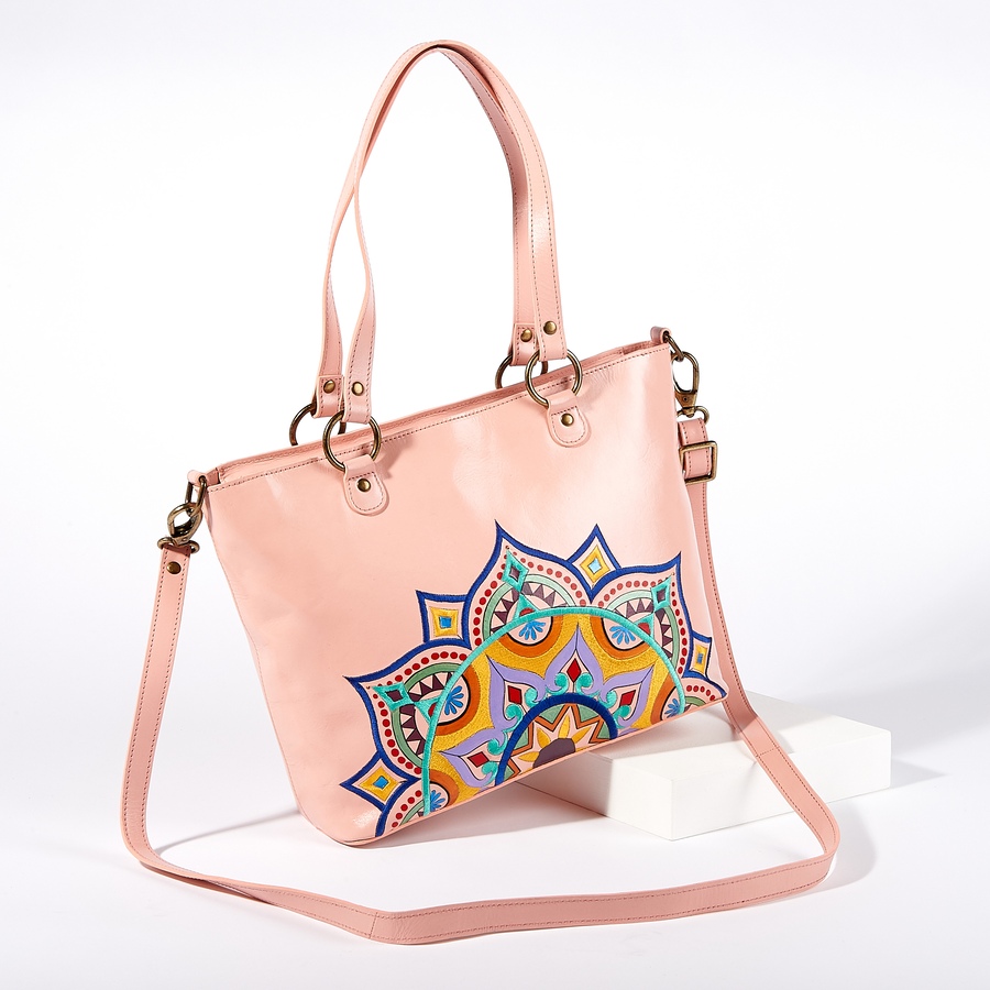 Image 219965_MMGC.jpg, Product 219-965 / Price $149.88, Anuschka Painted and Embroidered Zip Top Tote from Anuschka Handbags on TSC.ca's Fashion department