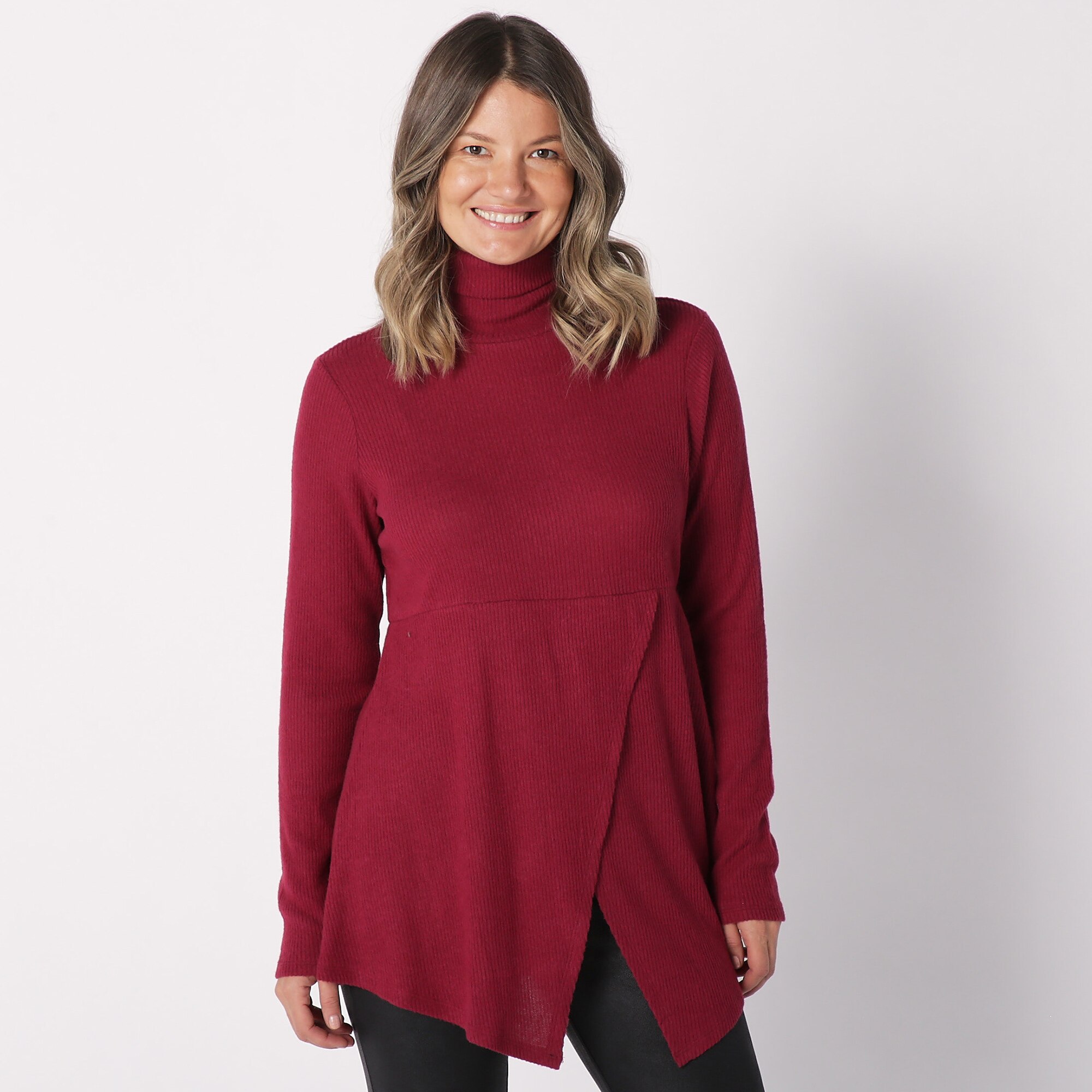 Diane Gilman Overlap Turtleneck Tunic