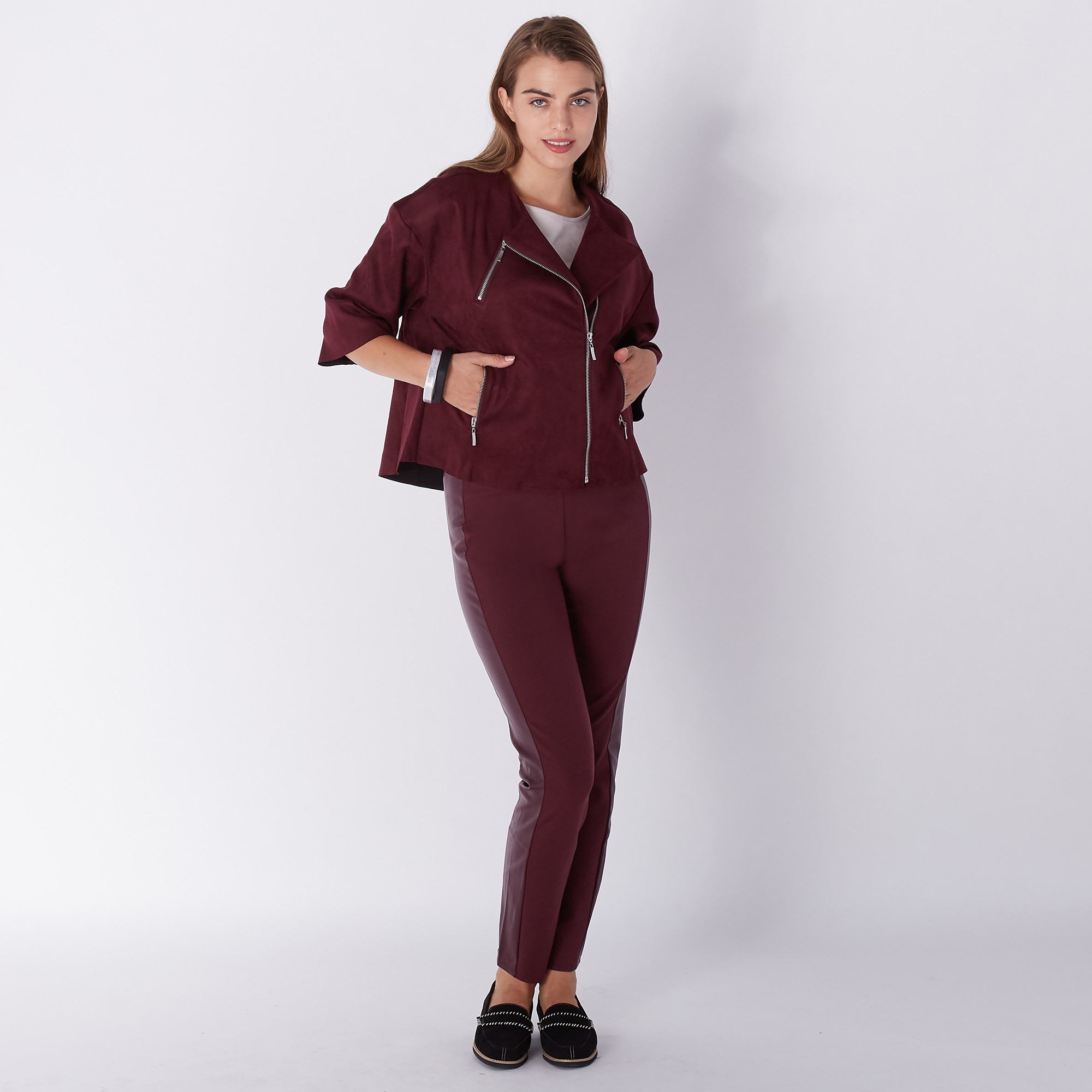 WynneLayers Bonded Faux Suede Zip Jacket - TSC.ca