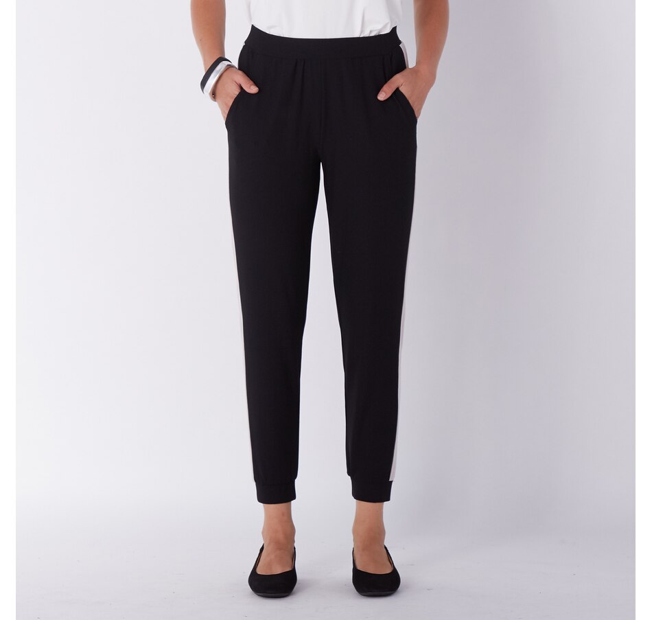 Image 220147_BLK.jpg, Product 220-147 / Price $24.33, WynneLayers Luxe Crepe Jogger With Side Stripe from Wynnelayers on TSC.ca's Fashion department