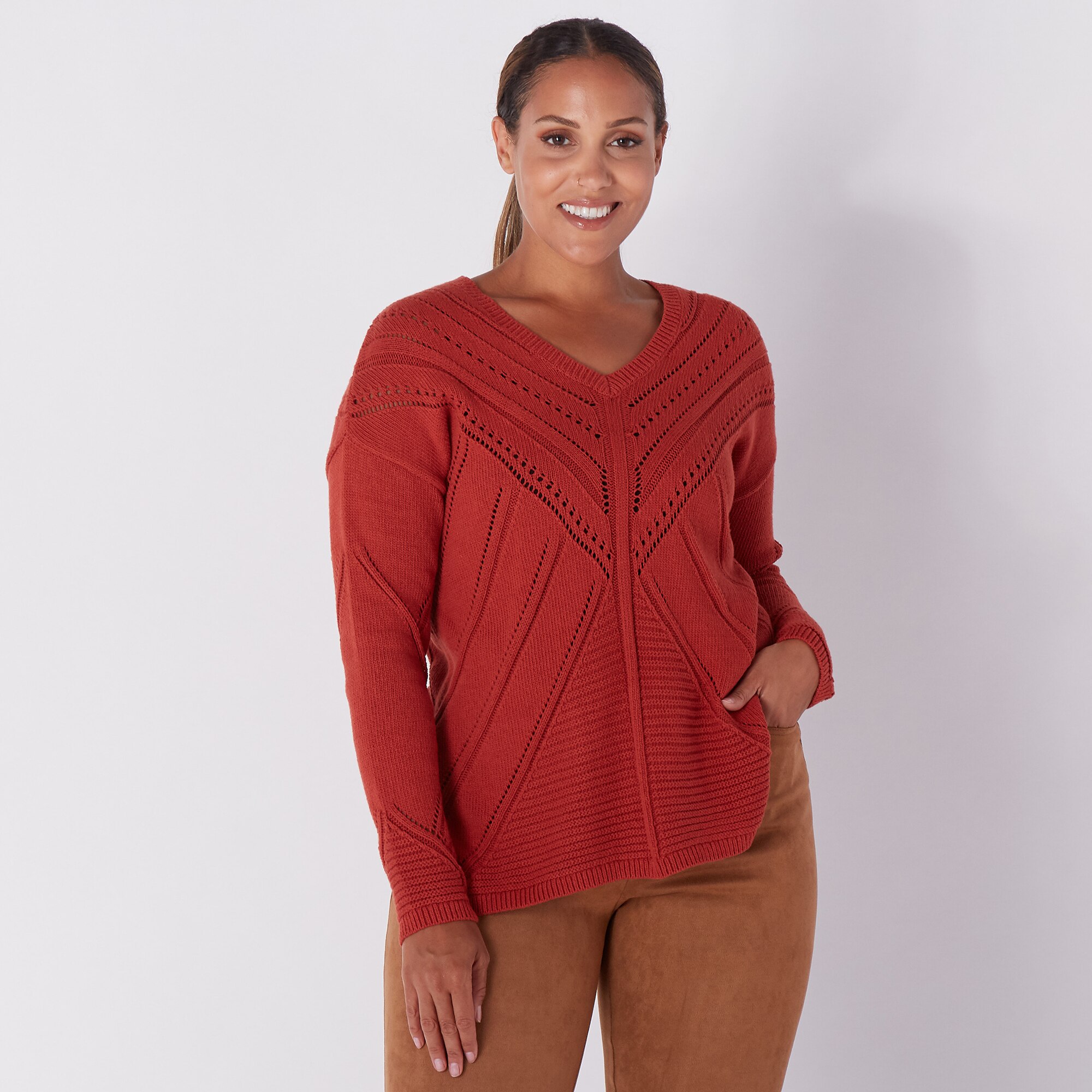 Pointelle sweater hot sale