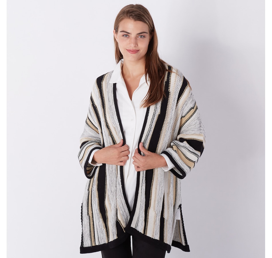 Image 220157_BCB.jpg, Product 220-157 / Price $49.33, WynneLayers Mixed Stitch Knit Intarsia Topper from Wynnelayers on TSC.ca's Fashion department