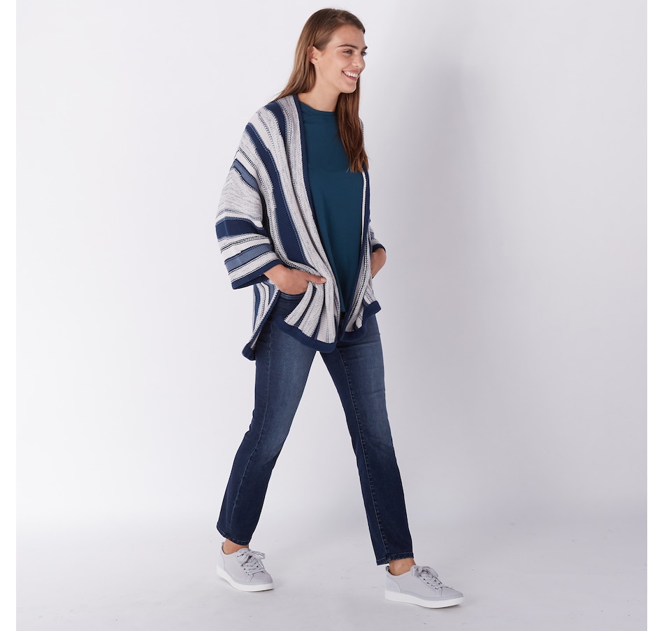 Image 220157_BLUME.jpg, Product 220-157 / Price $49.33, WynneLayers Mixed Stitch Knit Intarsia Topper from Wynnelayers on TSC.ca's Fashion department