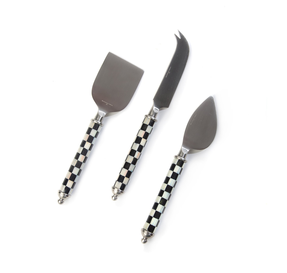 Image 220219.jpg, Product 220-219 / Price $65.00, Mackenzie-Childs Courtly Check Supper Club Cheese Knife Set from MacKenzie Childs on TSC.ca's Kitchen department