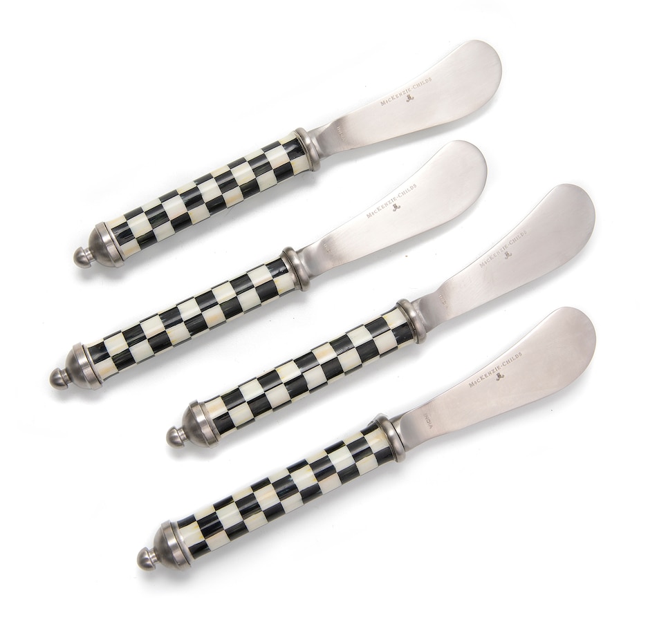 Image 220220.jpg, Product 220-220 / Price $76.00, Mackenzie-Childs Courtly Check Supper Club Spreaders from MacKenzie Childs on TSC.ca's Kitchen department