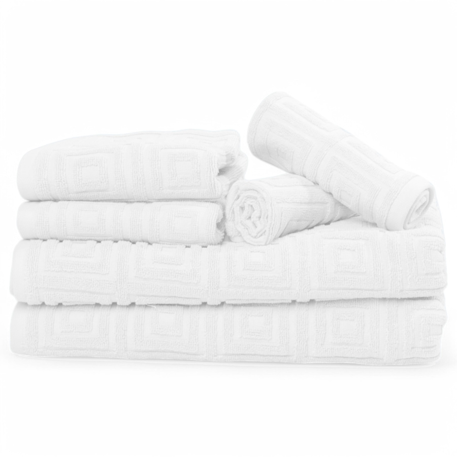 Image 220237_WHT.jpg, Product 220-237 / Price $39.88, Home Suite Roman 6-Piece Cotton Towel Set from Home Suite on TSC.ca's Home & Garden department