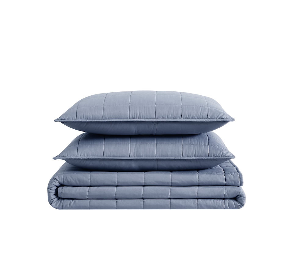 Image 220248_BLU.jpg, Product 220-248 / Price $99.99 - $119.99, London Fog Garment Washed Quilt Set from London Fog on TSC.ca's Home & Garden department