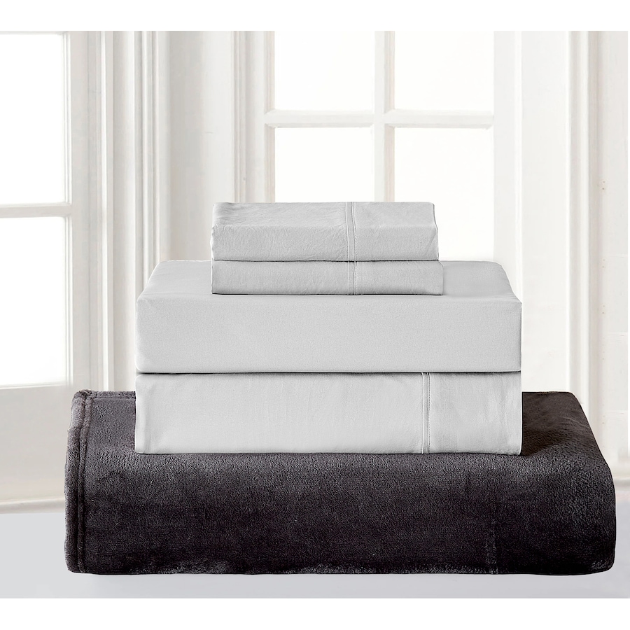 Image 220253_ALTMORE17.jpg, Product 220-253 / Price $59.99, Claro Home Living 4-Piece Sheet Set and Plush Blanket from Claro Living Home on TSC.ca's Home & Garden department