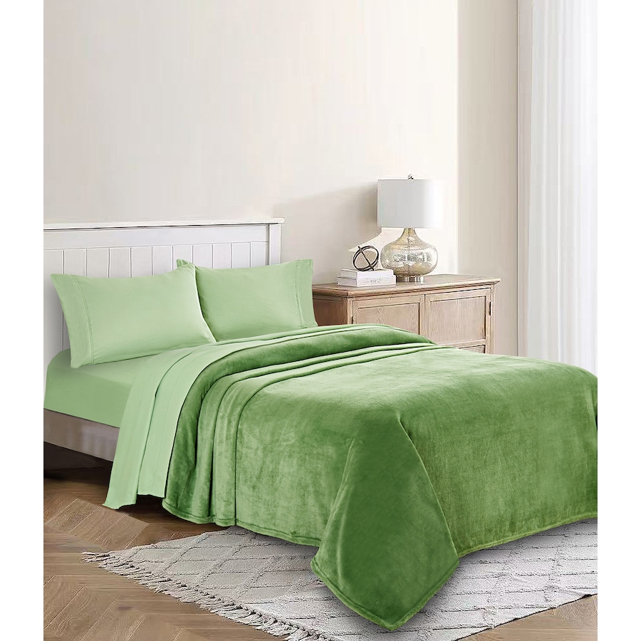 Image 220253_SAG.jpg, Product 220-253 / Price $59.99, Claro Home Living 4-Piece Sheet Set and Plush Blanket from Claro Living Home on TSC.ca's Home & Garden department