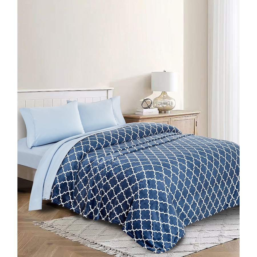 Image 220253_TRLS.jpg, Product 220-253 / Price $59.99, Claro Home Living 4-Piece Sheet Set and Plush Blanket from Claro Living Home on TSC.ca's Home & Garden department