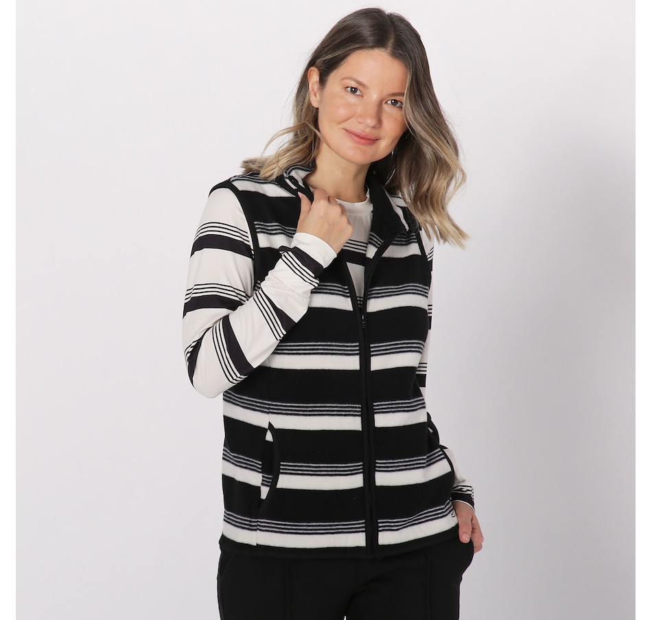 Clothing & Shoes - Tops - Shirts & Blouses - Cuddl Duds Perfect Pair Fleece  Vest And Flexwear Top - Online Shopping for Canadians