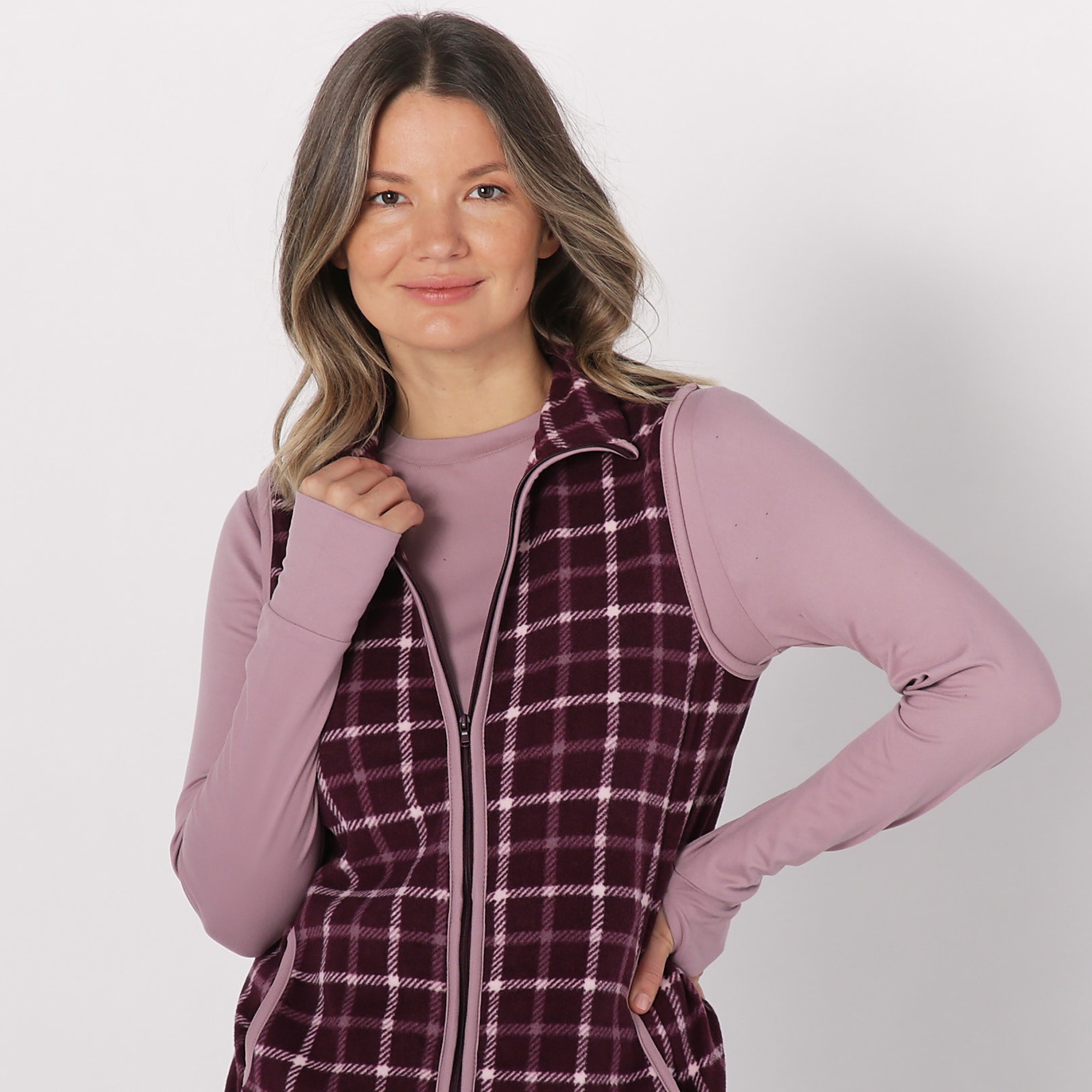 Clothing Shoes Tops Shirts Blouses Cuddl Duds Perfect Pair Fleece Vest And Flexwear Top TSC Online Shopping for Canadians