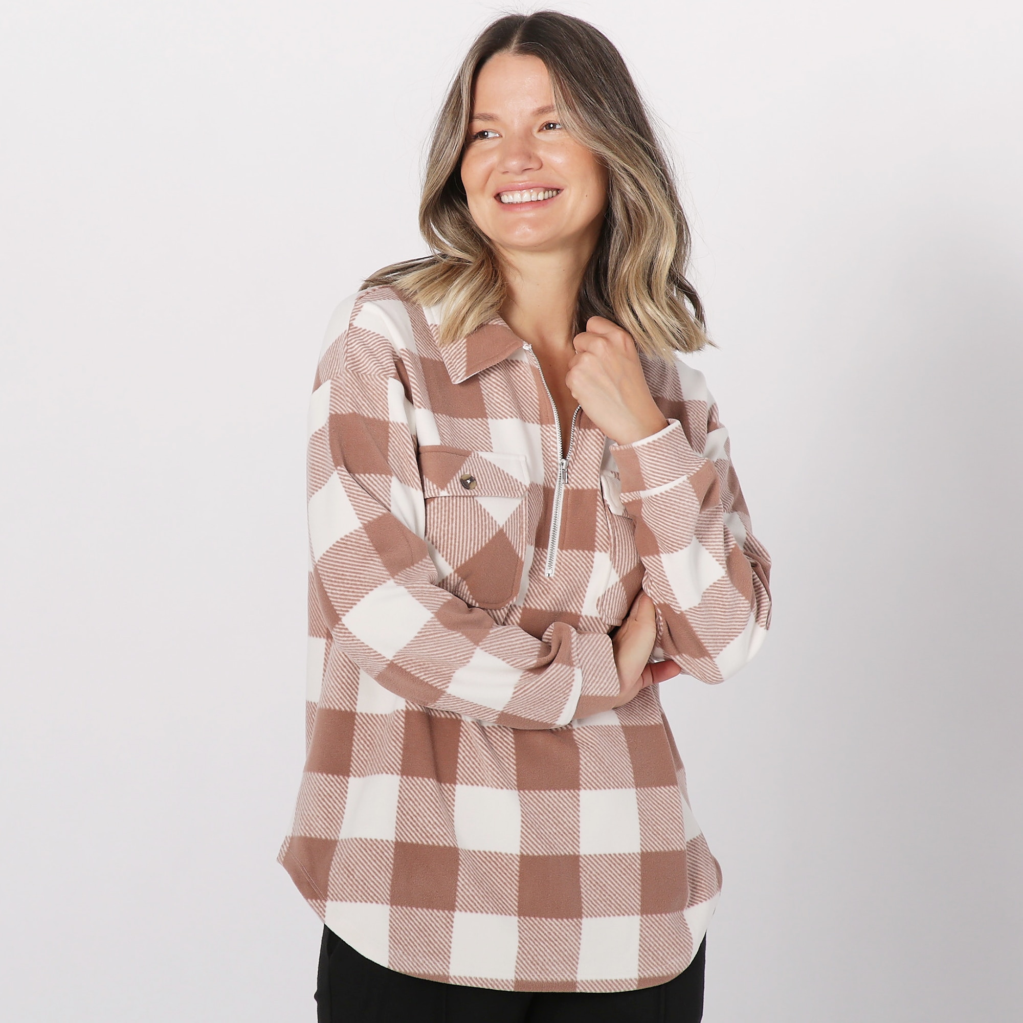 Clothing Shoes Tops Shirts Blouses Cuddl Duds Flannel Fleece   220322 WTCHK 