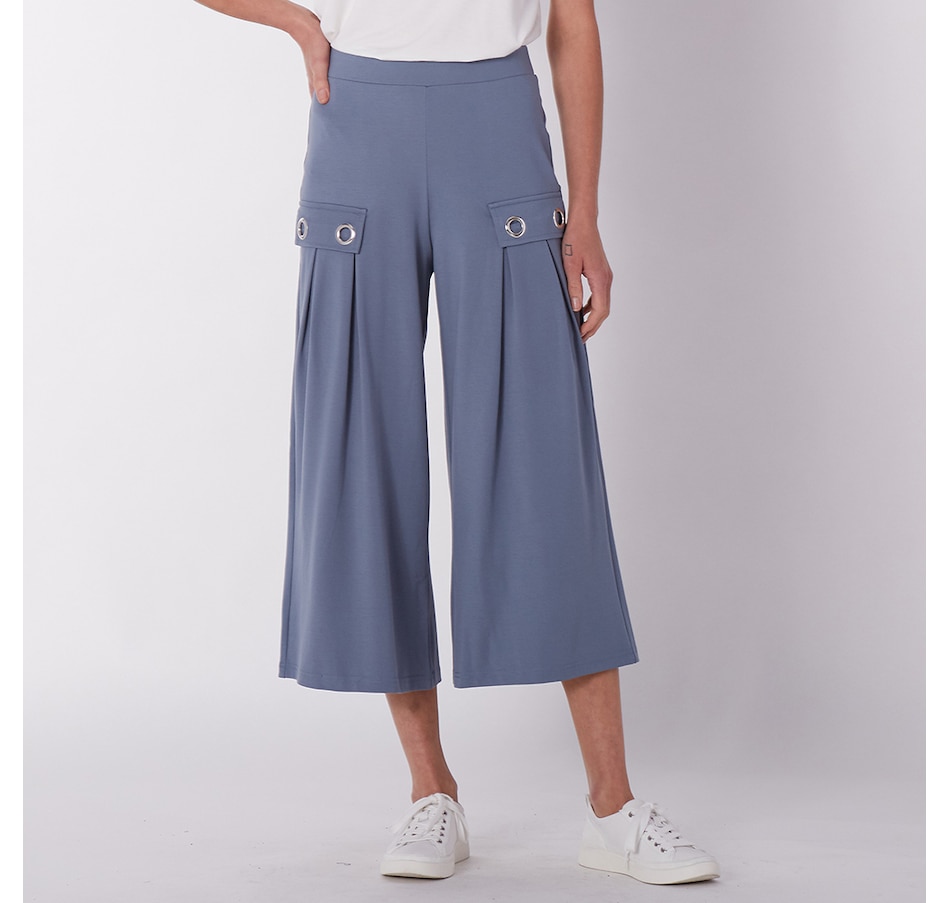 WynneLayers Polished Knit Crop Pant with Grommets