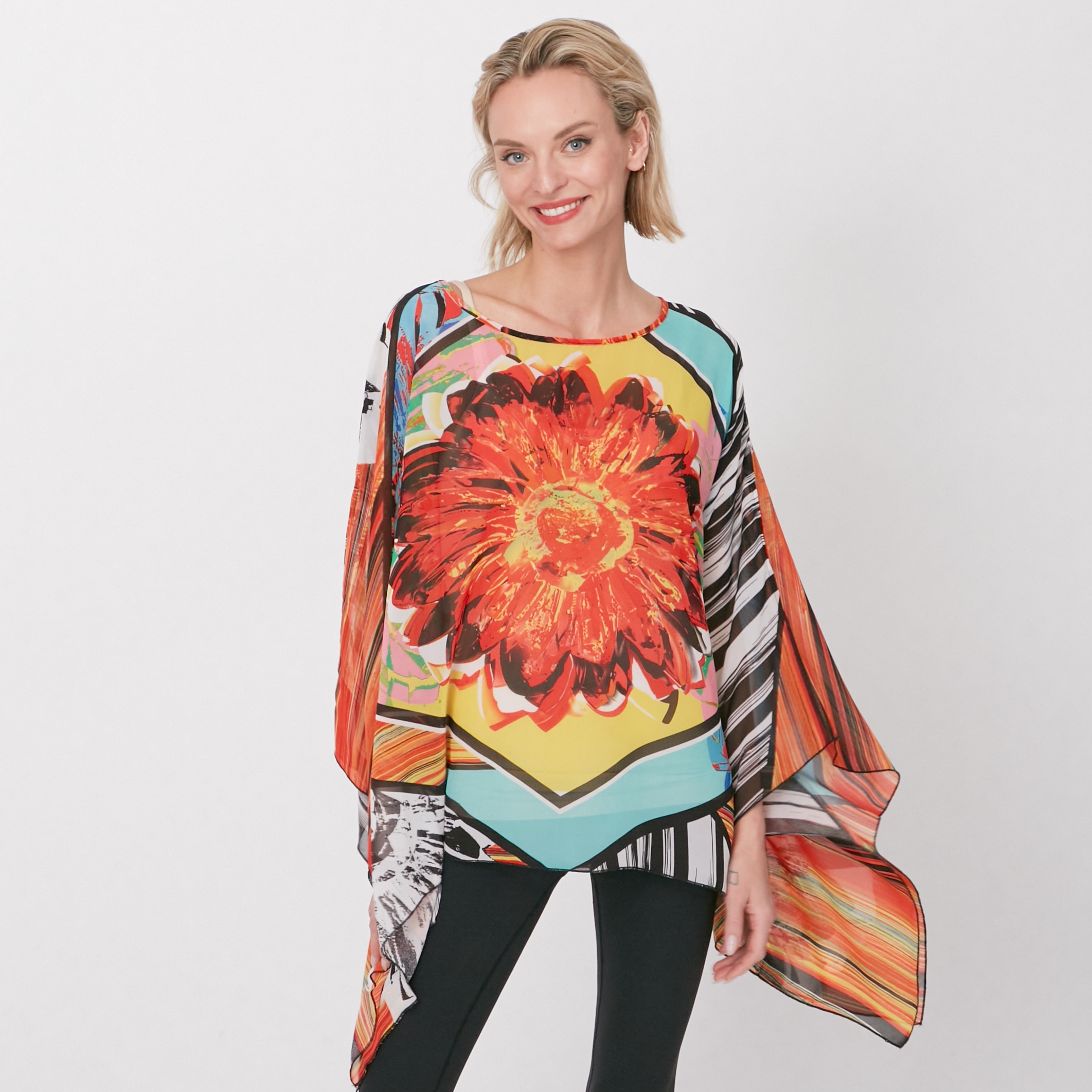 Orange Fashion Village Chiffon Top - TSC.ca