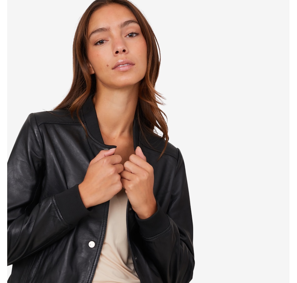 Image 220523_ALTMORE2.jpg, Product 220-523 / Price $349.99, Mauritius Yele Snap Button Bomber Jacket from Mauritius on TSC.ca's Fashion department