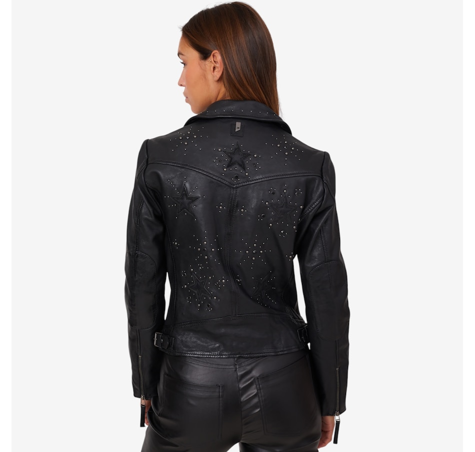 Image 220524_ALTMORE3.jpg, Product 220-524 / Price $350.00, Mauritius Morgan Studded Moto Jacket from Mauritius on TSC.ca's Fashion department