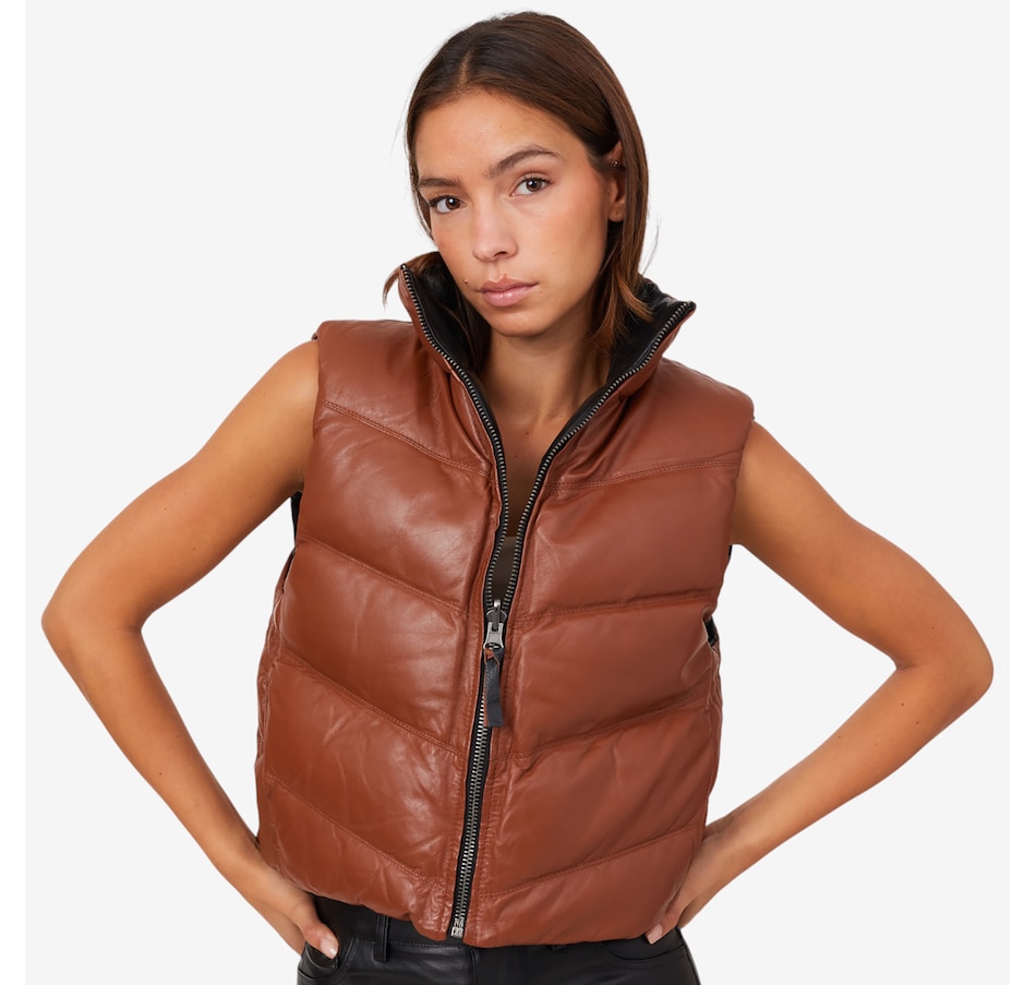 Image 220580_ALTMORE2.jpg, Product 220-580 / Price $295.00, Mauritius Reversible Leather Puffer Vest from Mauritius on TSC.ca's Fashion department