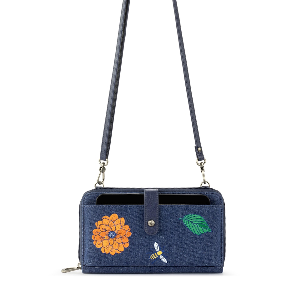 Image 220583_NVY.jpg, Product 220-583 / Price $79.99, The Sak SakRoots Large Canvas Smartphone Crossbody from The SAK Handbags on TSC.ca's Fashion department