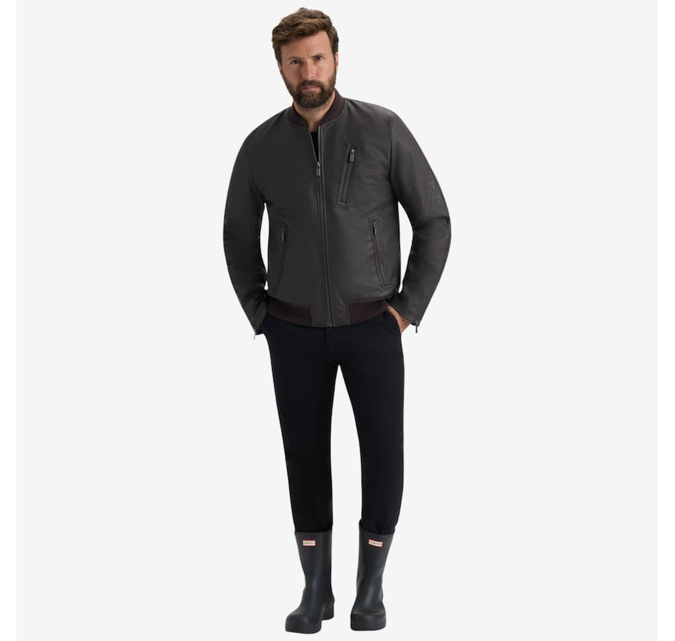 Image 220593_AFDRK.jpg, Product 220-593 / Price $94.33, Hunter Dawson Mens Textured Vegan Leather Jacket from Hunter on TSC.ca's Fashion department