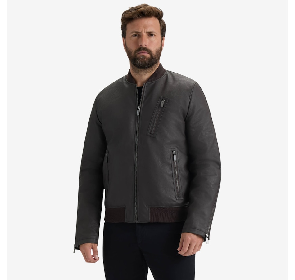 Image 220593_ALTMORE3.jpg, Product 220-593 / Price $94.33, Hunter Dawson Mens Textured Vegan Leather Jacket from Hunter on TSC.ca's Fashion department