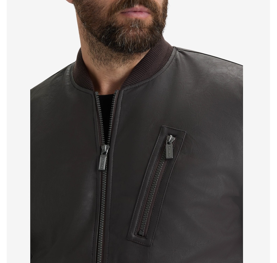 Image 220593_ALTMORE4.jpg, Product 220-593 / Price $94.33, Hunter Dawson Mens Textured Vegan Leather Jacket from Hunter on TSC.ca's Fashion department