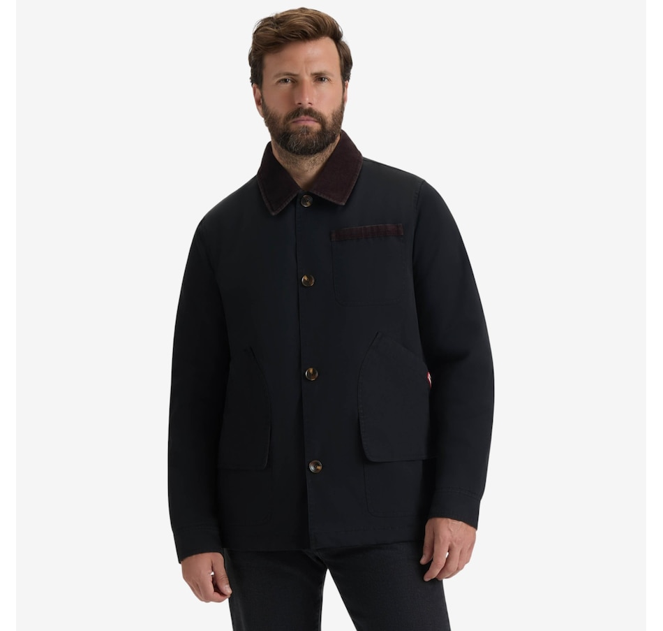 Image 220594_BLK.jpg, Product 220-594 / Price $134.88, Hunter Samuel Cotton Canvas Men's Jacket With Corduroy from Hunter on TSC.ca's Fashion department