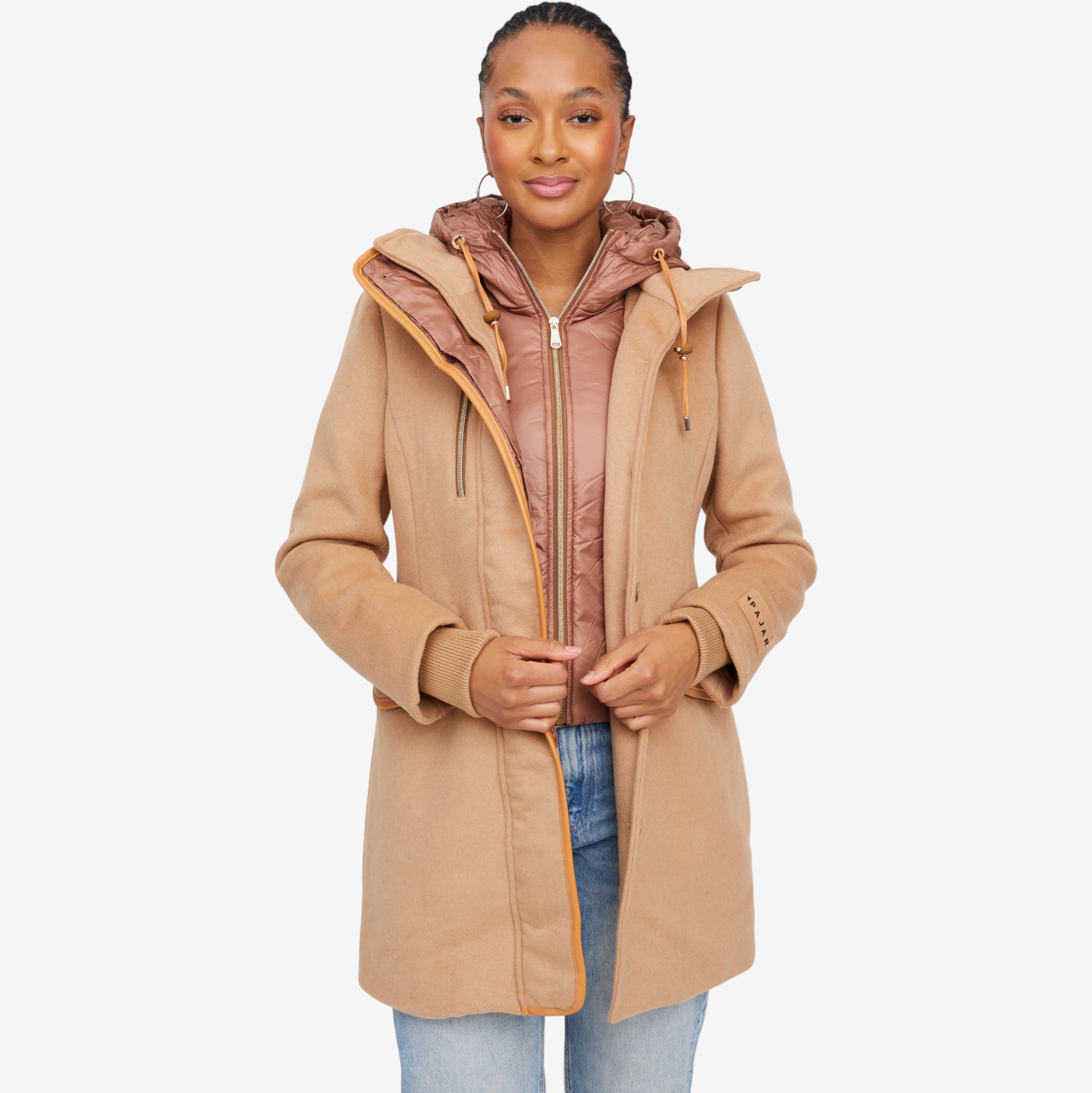 Pajar Celeste Women's Mid Length Wool Coat with Removable Bib - TSC.ca