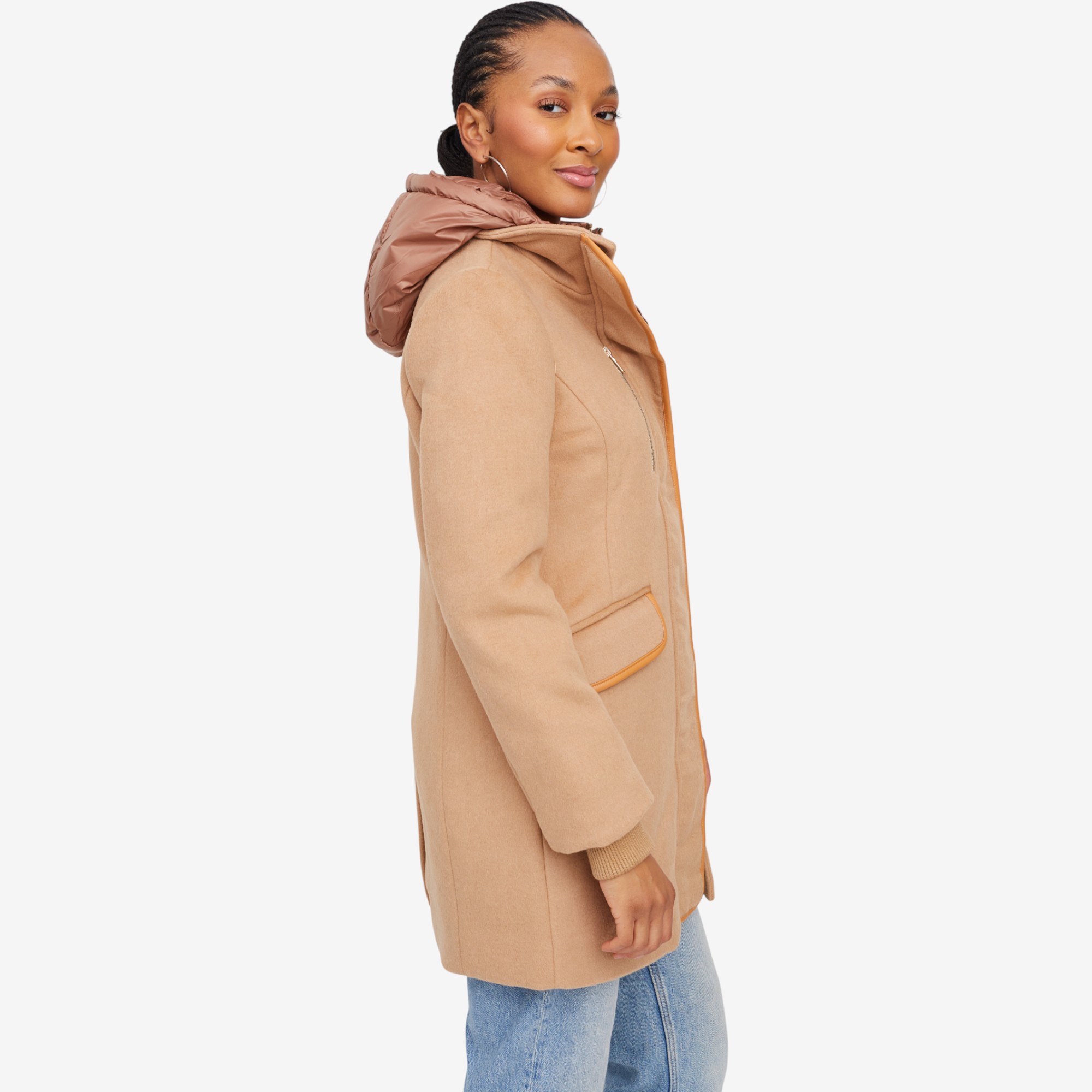 Pajar Celeste Women's Mid Length Wool Coat with Removable Bib - TSC.ca