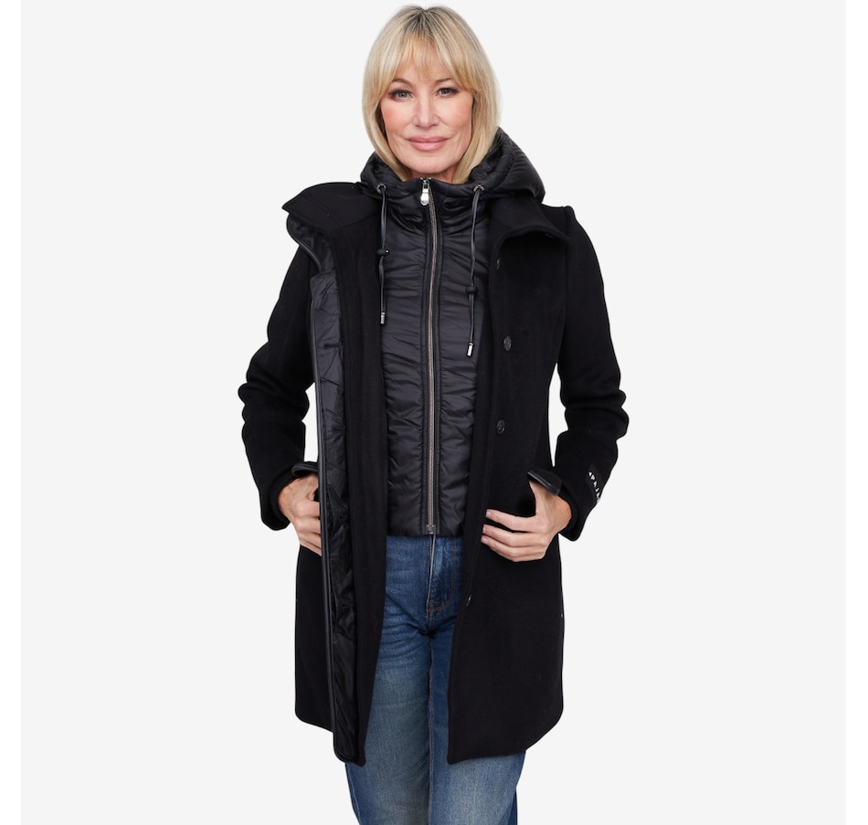 Image 220600_ALTMORE6.jpg, Product 220-600 / Price $449.00, Pajar Celeste Women's Mid Length Wool Coat with Removable Bib from Pajar on TSC.ca's Fashion department