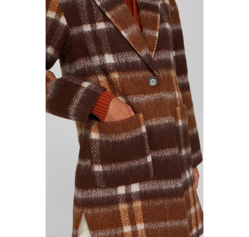 Image 220654_ALTMORE2.jpg, Product 220-654 / Price $59.33, Esprit Recycled Wool Check Coat from Esprit on TSC.ca's Fashion department
