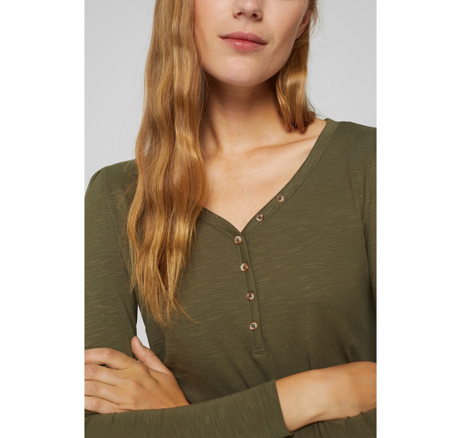 Image 220658_ALTMORE2.jpg, Product 220-658 / Price $14.33, Esprit Long Sleeve Henley from Esprit on TSC.ca's Fashion department