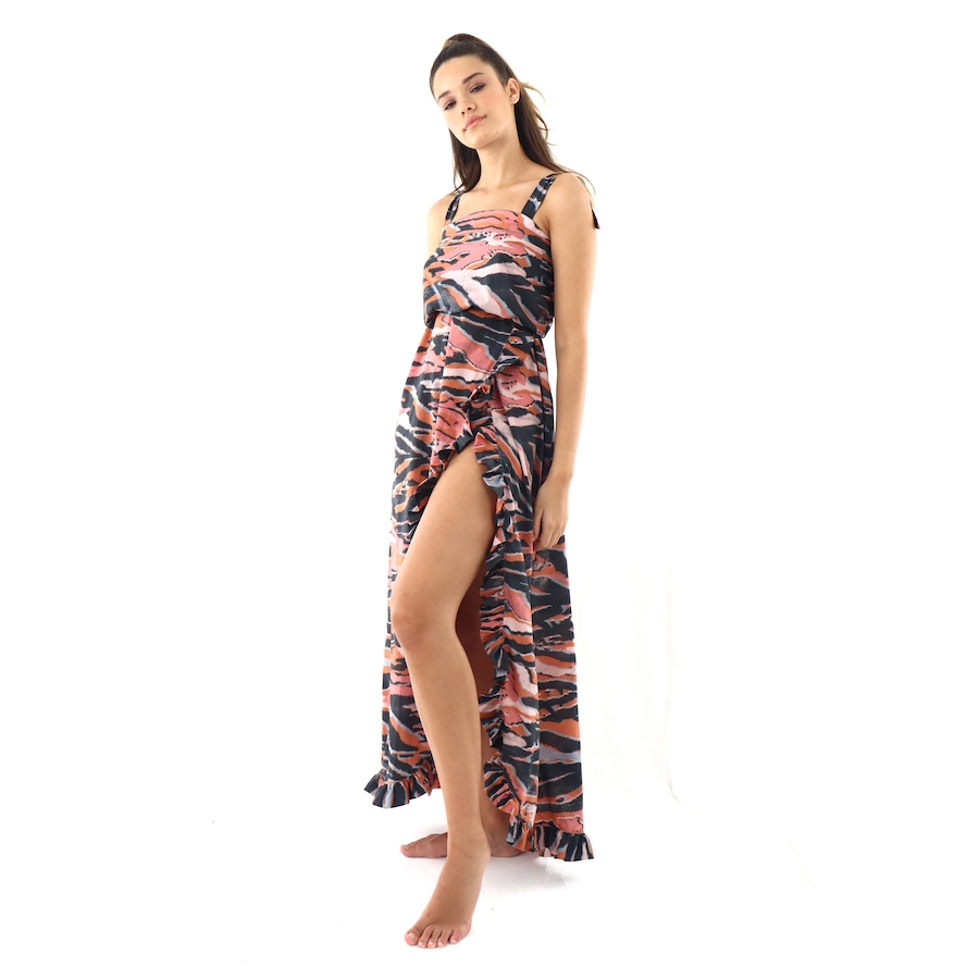 Image 220678_BLPI.jpg, Product 220-678 / Price $54.33, Smeralda Long Dress With Side Slit And Ruffles from Smeralda on TSC.ca's Fashion department
