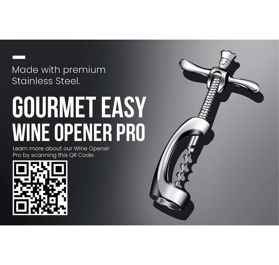 Image 220705_ALTMORE1.jpg, Product 220-705 / Price $37.99, Gourmet Easy Stainless Steel Wine Opener from Gourmet Easy on TSC.ca's Kitchen department