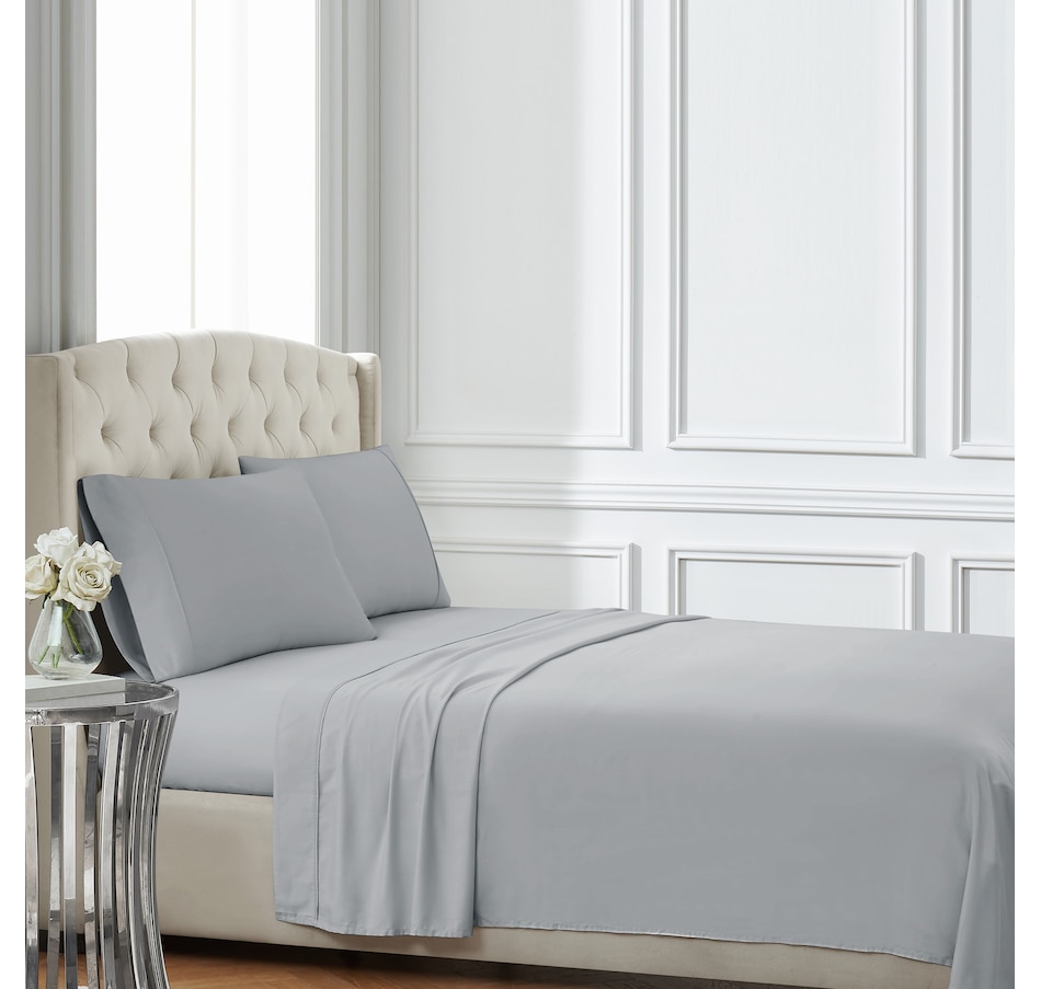 Image 220711_GRY.jpg, Product 220-711 / Price $119.99 - $199.99, Badgley Mischka Cotton Sateen Sheet Set from Badgley Mischka on TSC.ca's Home & Garden department