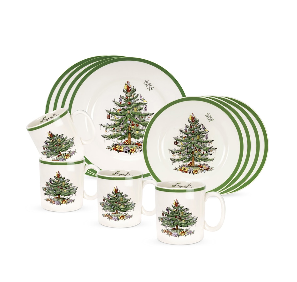 Image 220728.jpg, Product 220-728 / Price $175.00, Portmeirion Christmas Tree by Spode 16-Piece Dinnerware Set from Portmeirion - Spode on TSC.ca's Kitchen department
