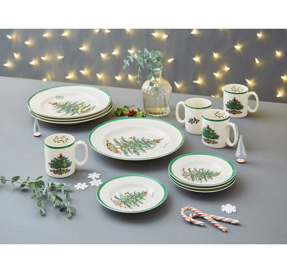 Image 220728_ALTMORE1.jpg, Product 220-728 / Price $175.00, Portmeirion Christmas Tree by Spode 16-Piece Dinnerware Set from Portmeirion - Spode on TSC.ca's Kitchen department