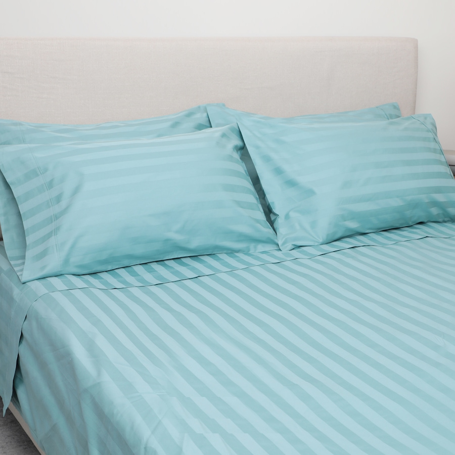 Image 220749_AQA.jpg, Product 220-749 / Price $159.99 - $259.99, Home Suite Egyptian Cotton Dobby Stripe 6-Piece Sheet Set from Home Suite on TSC.ca's Home & Garden department