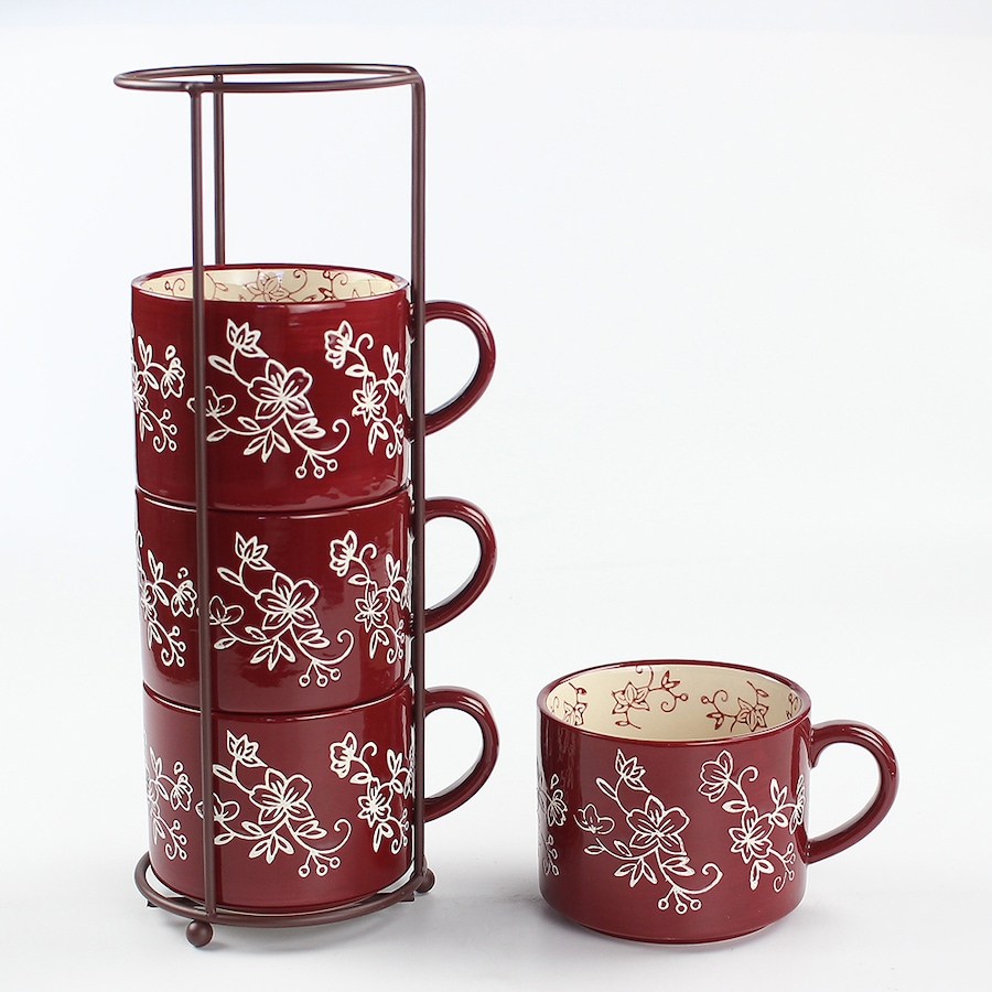 Image 220838_FLCRN.jpg, Product 220-838 / Price $33.88, temp-tations Stackable Mugs (Set of 4) from temp-tations on TSC.ca's Kitchen department