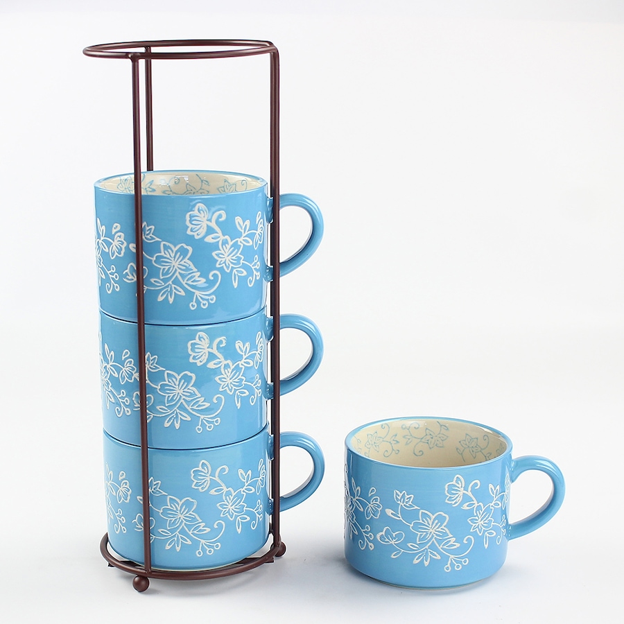 Image 220838_FLLTB.jpg, Product 220-838 / Price $33.88, temp-tations Stackable Mugs (Set of 4) from temp-tations on TSC.ca's Kitchen department