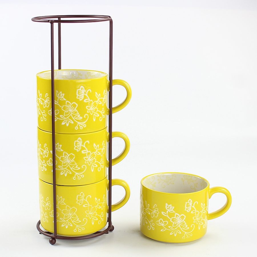 Image 220838_FLLYE.jpg, Product 220-838 / Price $33.88, temp-tations Stackable Mugs (Set of 4) from temp-tations on TSC.ca's Kitchen department
