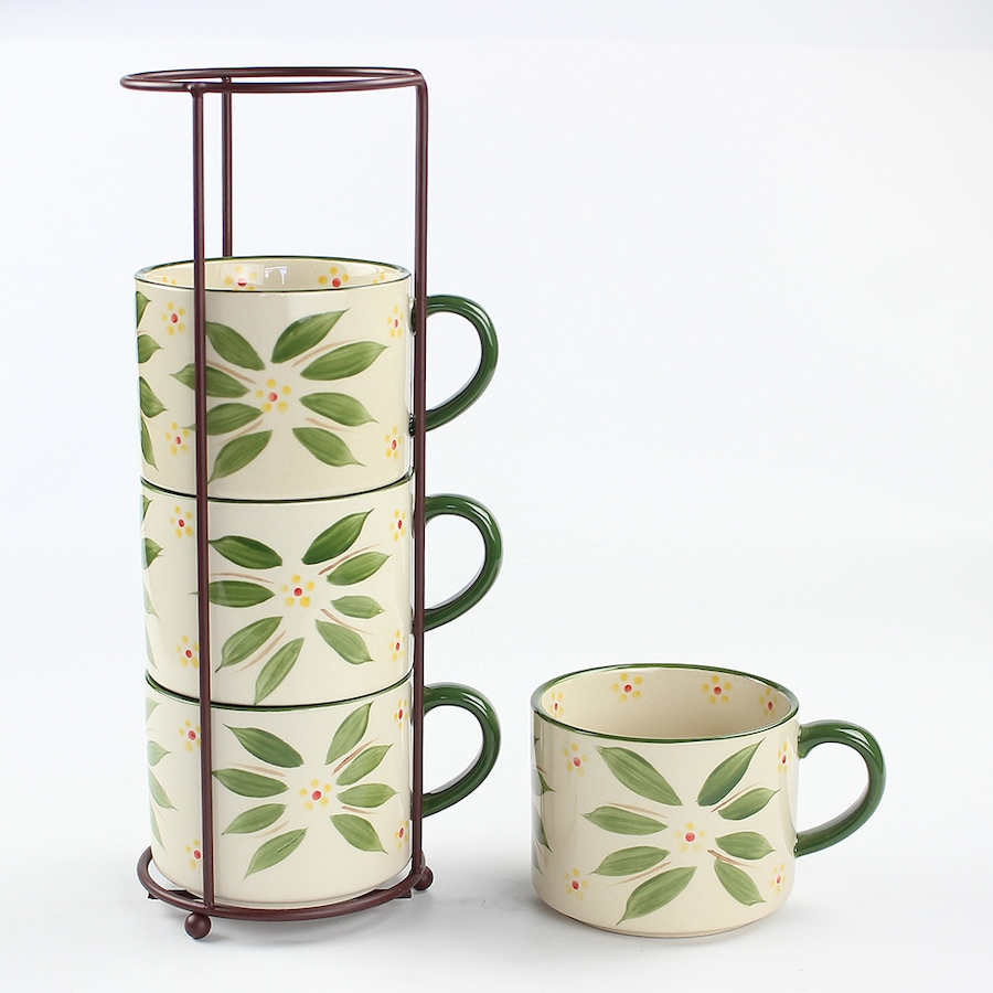 Image 220838_OWGRN.jpg, Product 220-838 / Price $33.88, temp-tations Stackable Mugs (Set of 4) from temp-tations on TSC.ca's Kitchen department