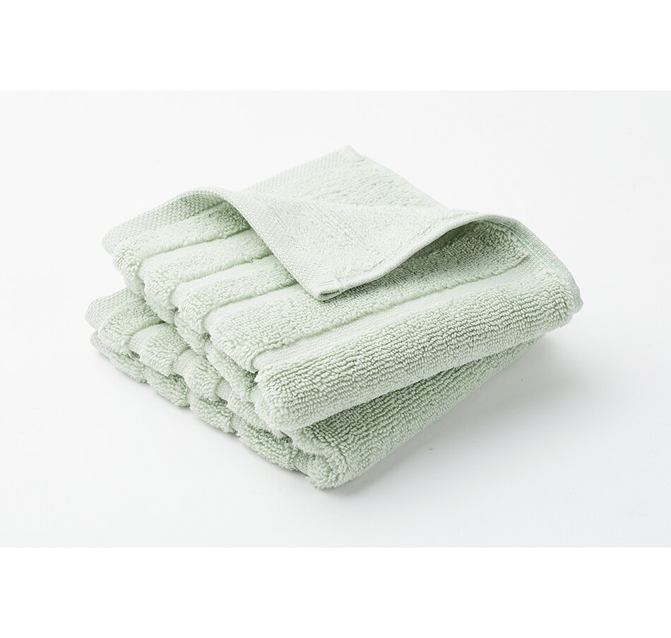 Image 220989_GRN.jpg, Product 220-989 / Price $10.00, Home Suite Zero Twist Cotton Stripe Wash Cloth (2-Pack) from Home Suite on TSC.ca's Home & Garden department