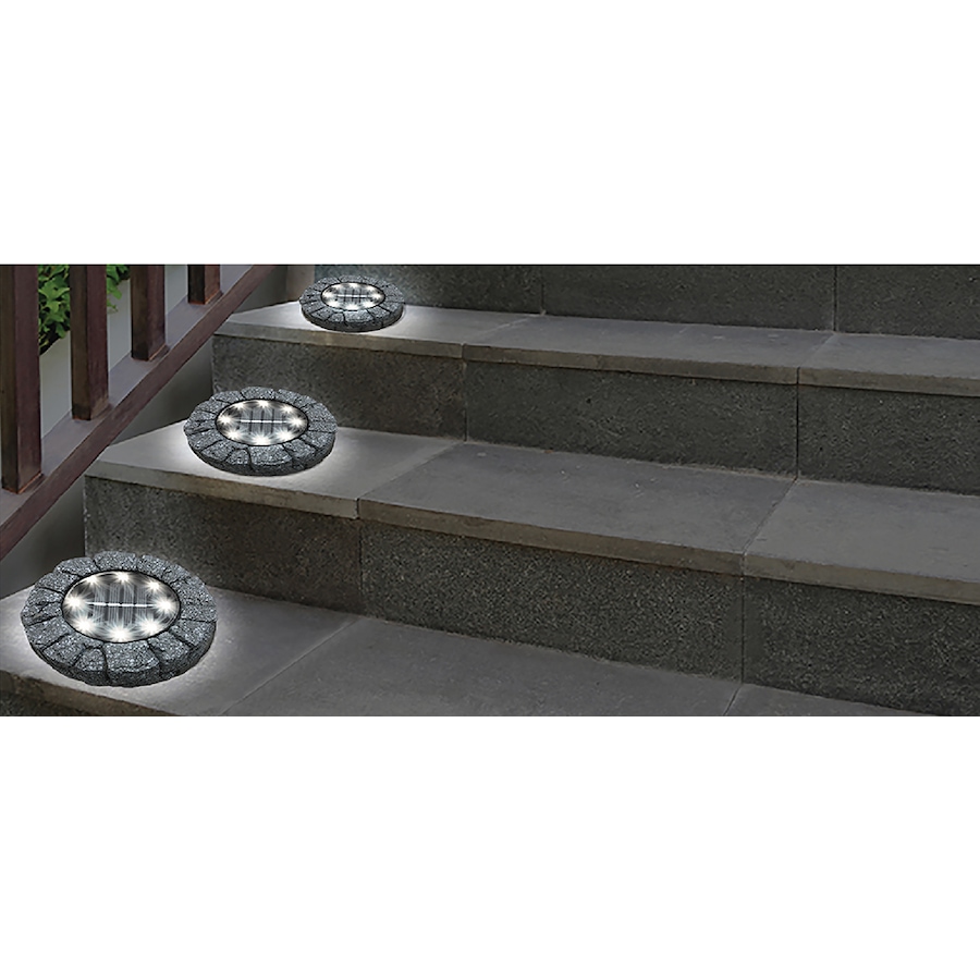 Image 221028_ALTMORE3.jpg, Product 221-028 / Price $9.33, Bell + Howell Stone Disk Lights With Stakes (4-Pack) from Bell + Howell on TSC.ca's Home & Garden department