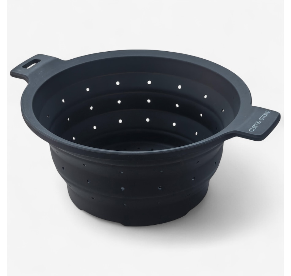 Image 221034_BLK.jpg, Product 221-034 / Price $24.99, Curtis Stone Collapsible Colander from Curtis Stone on TSC.ca's Kitchen department