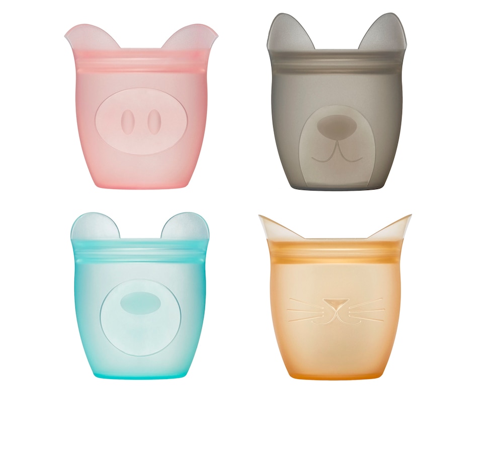 Image 221046.jpg, Product 221-046 / Price $34.99, Zip Top Snack Container (Set of 4: Bear, Cat, Dog, Pig) from Zip Top on TSC.ca's Kitchen department