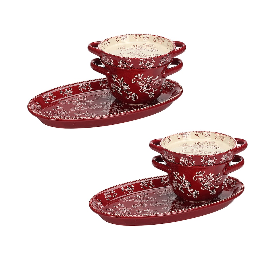 Image 221070_FLCRN.jpg, Product 221-070 / Price $29.88, temp-tations Lidded Soup and Sandwich Set (Set of 2) from temp-tations on TSC.ca's Kitchen department