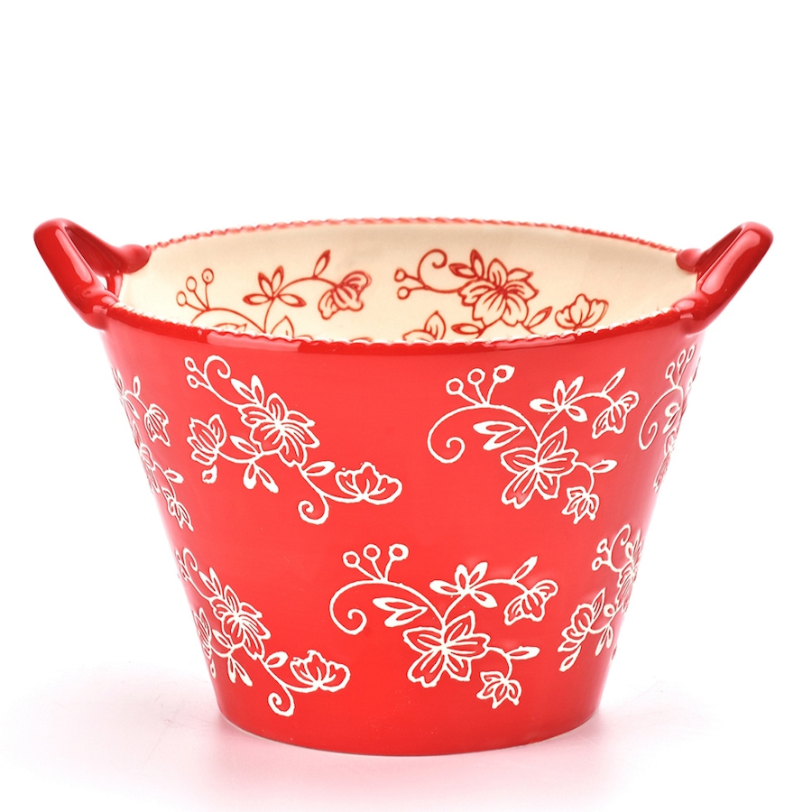 Image 221077_FLRED.jpg, Product 221-077 / Price $34.99, temp-tations 2-Quart Serving Bowl with Handles from temp-tations on TSC.ca's Kitchen department