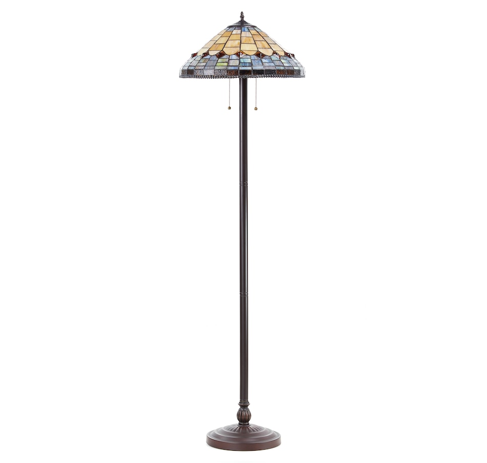 Image 221161_ALTMORE1.jpg, Product 221-161 / Price $599.99, Tiffany Style 62.25" Margriet Stained Glass Dome Shade Candlestick Base Floor Lamp from Tiffany Style Lighting on TSC.ca's Home & Garden department